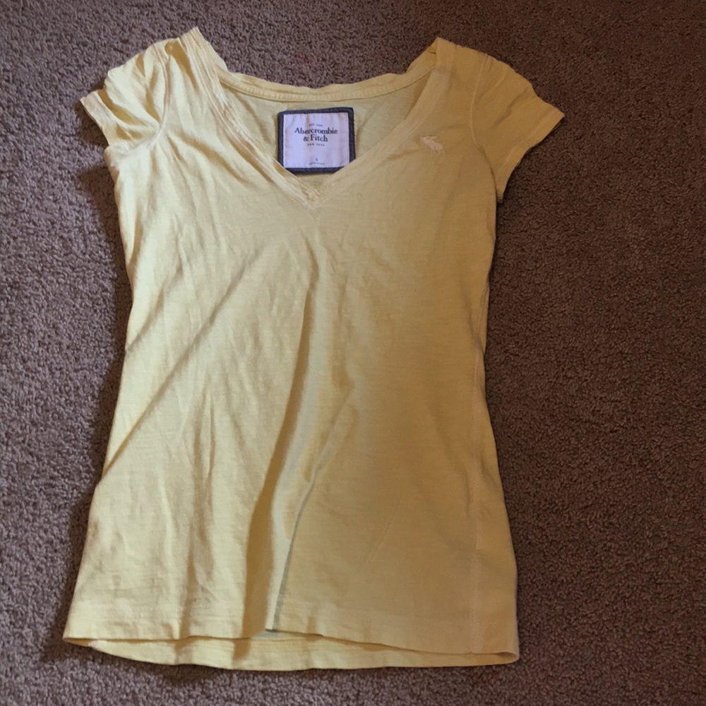 Yellow wide neck tee